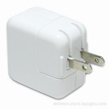 5V/2A USB Mini Folding Plug Charger with LED Power Indicator, Used for iPod and iPhone